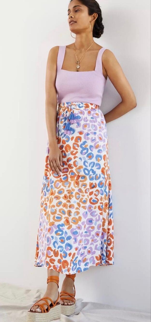Farm Rio for Anthropologie Vibrance Colorful Maxi Skirt Size XS
